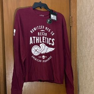 L NWT Howitzer MFG Co Recon Athletics Long Sleeve Tee - Burgundy